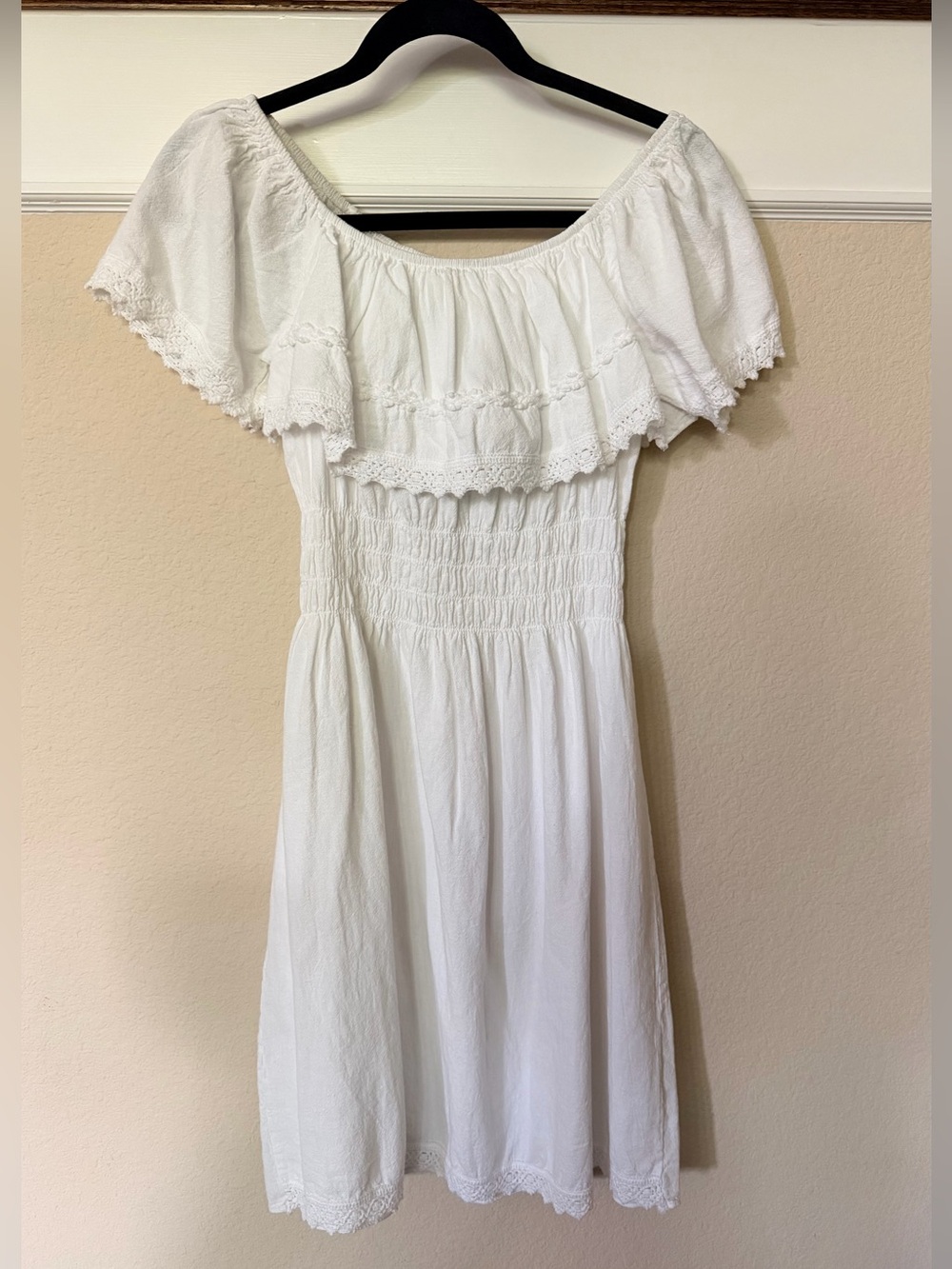 NWT SeaSpice White Off-Shoulder Ruffle Summer Dress